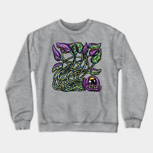 Cute Octopus Tentacle Logo Illustration Cartoon Character Purple Joe Crewneck Sweatshirt